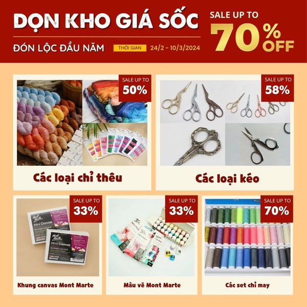 CHƯƠNG TRÌNH KHUYẾN MÃI “DỌN KHO GIÁ SỐC - ĐÓN LỘC ĐẦU NĂM” - SALE UPTO 70%