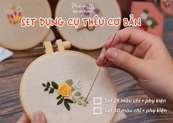 Bài 1: Giới thiệu nguyên liệu set thêu & cách sử dụng dành cho người mới bắt đầu Tiệm tạp hoá Nhà May