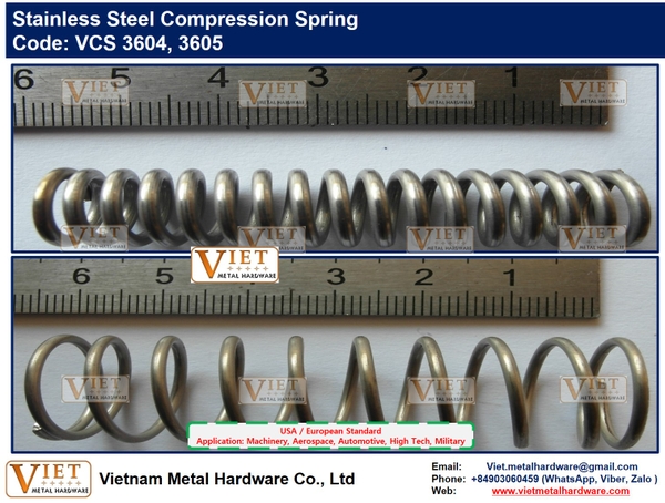 Stainless Steel Compression Spring. VCS 3604, 3605 - VIETNAM METAL ...