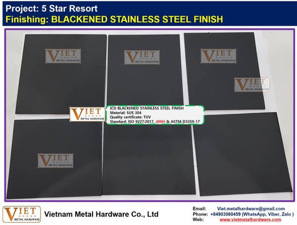 ICD BLACKENED / BLACK MATTE STAINLESS STEEL FINISH - VIETNAM METAL ...