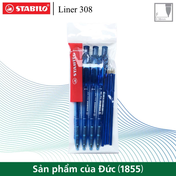 bo-4-but-bi-stabilo-liner-xanh-kem-4-ruot-xanh-bp308fu-c4r