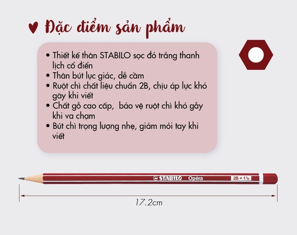 Bút chì gỗ STABILO Opéra 285 nét 2B (PC285-2B). CÔNG TY TNHH THƯƠNG MẠI ...