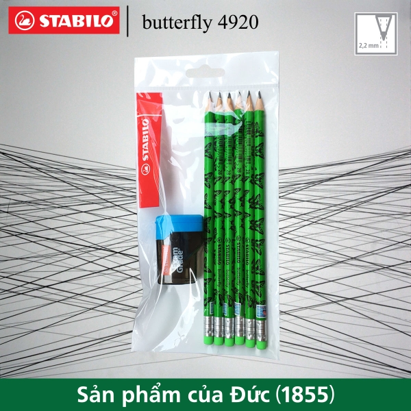 bo-6-but-chi-go-stabilo-butterfly-4920-2b-dau-tay-mau