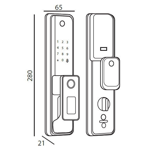 Khóa Điện Tử HUBERT HB CG67 BLACK | Thế Giới Khoá Thông Minh