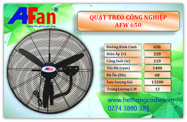 Quạt treo công nghiệp AFan AFW-650