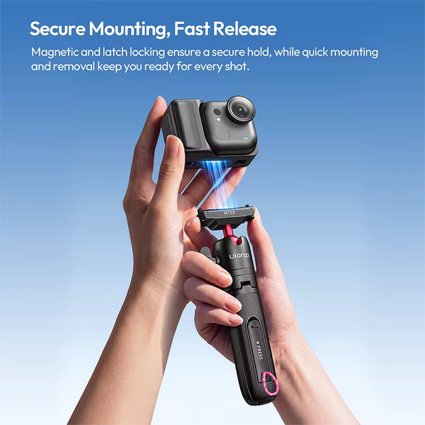 Gậy selfie mini Ulanzi MT55 SnapGo dùng cho DJI Action6/Nano và Insta360 Go Ultra chính hãng