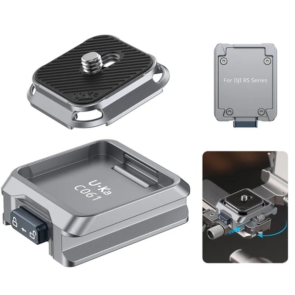 Bộ Kit tháo lắp nhanh Ulanzi Uka CO61 sử dụng với Gimbal DJI RS4/RS4 Mini/3/2 tương thích F38
