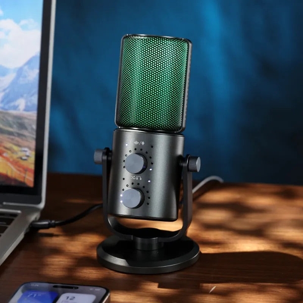 Micro thu âm đa hướng Condenser Ulanzi DCM-05 RGB hỗ trợ Podcast / Livestream / Stream Gaming