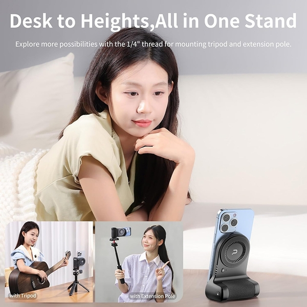 Tay cầm chụp hình cho điện thoại Ulanzi MA45 kết nối bluetooth tích hợp pin dự phòng 5000mAh