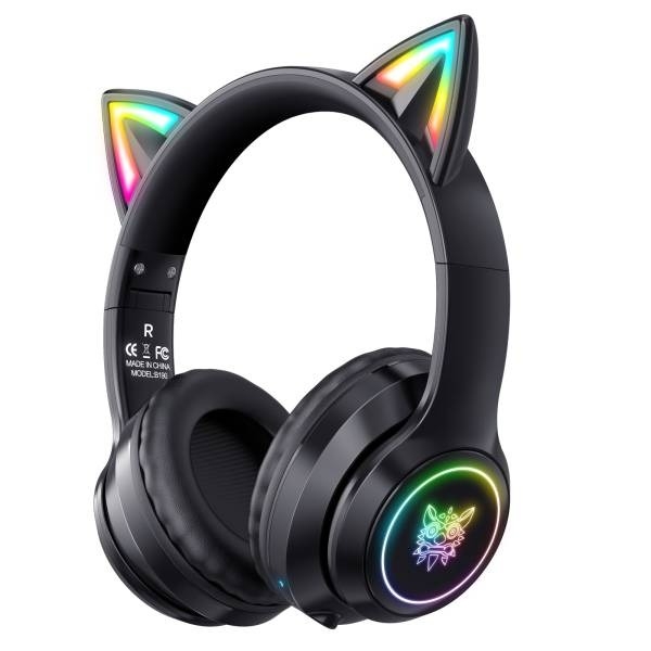 TAI NGHE KHÔNG DÂY ONIKUMA B90 RGB CÓ TAI MÈO (BLUETOOTH 5.0 WIRELESS)