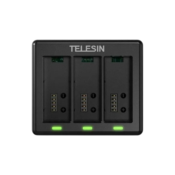 Telesin S0-BCG-12-TGP đốc sạc pin gopro hero 13 có thể sạc 3 pin cùng lúc chính hàng