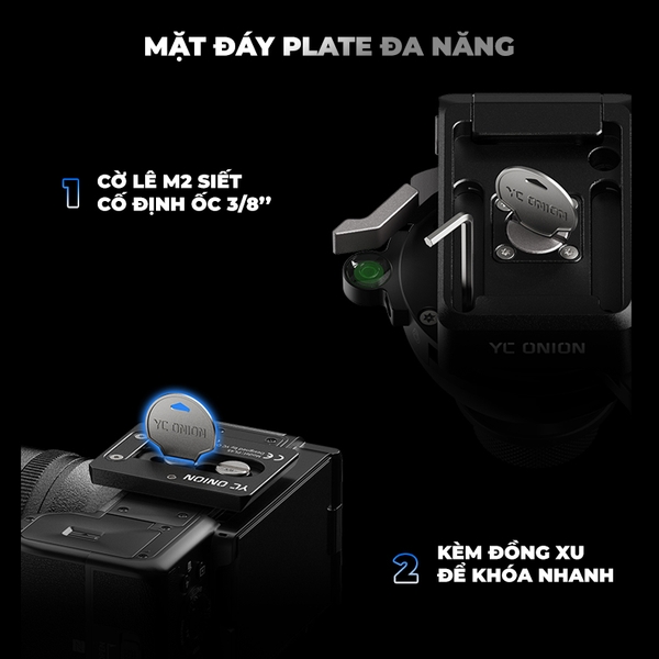Bộ kit Cedar SQ45 YC Onion kèm tấm Cover Plate Quick Release chính hãng