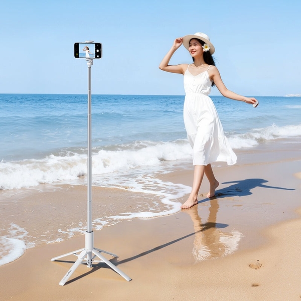 Ulanzi MT-86 White chân máy gậy Selfie cho điện thoại tự động bung chính hãng
