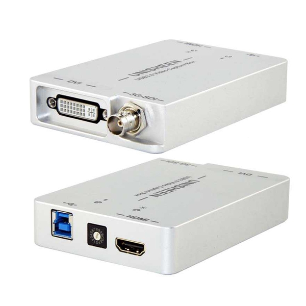 Thiết bị hộp Capture Livestream chuyển đổi HDMI,DVI sang USB 3.0 UNISHEEN Silver