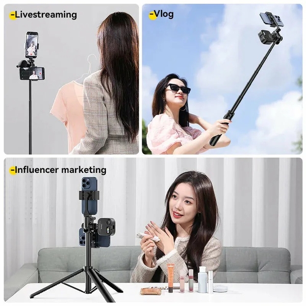Tripod Ulanzi MT-70 Gậy chụp ảnh Selfie 3 chân có điều khiển Bluetooth cho điện thoại