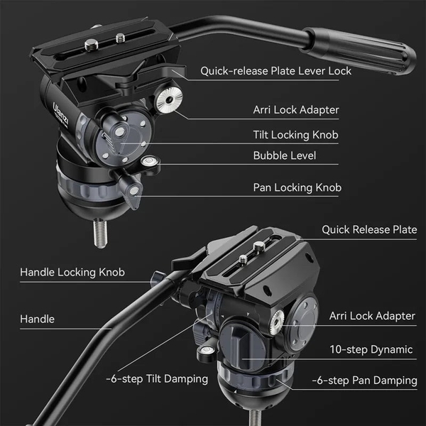 Đầu Fluid head chuyên nghiệp VideoFast Heavy Duty Ulanzi T045 chính hãng