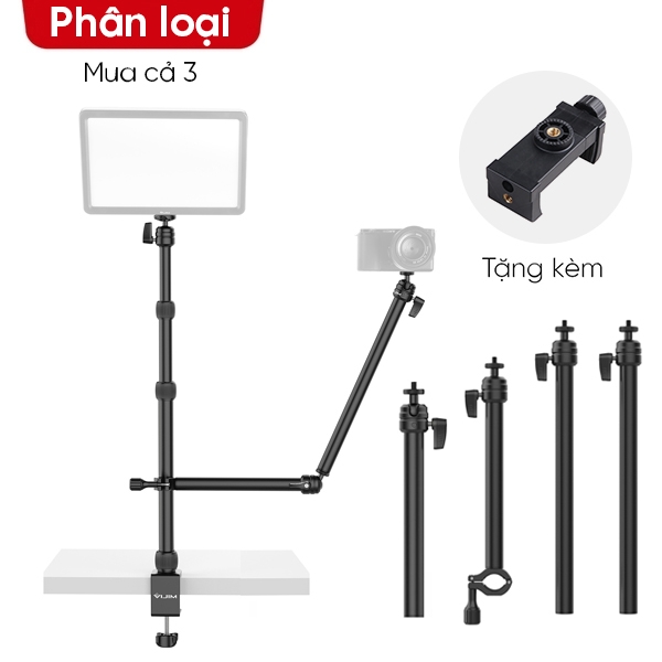 Stand tay ARM kẹp bàn Livestream VIJIM LS11 Camera Desk Mount quay Topshot