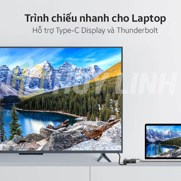 Hub cáp chuyển Type C 5 In 1 ra HDMI, VGA, USB 3.0, AUX 3.5mm, PD cực xịn Model 9573S New Firmware