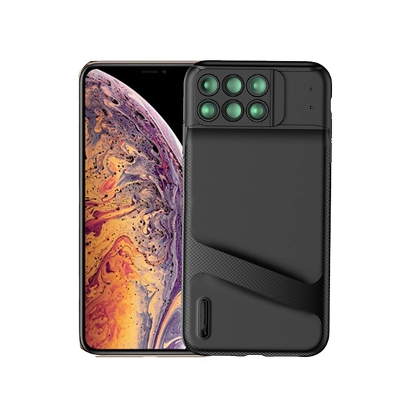 Ốp lưng ống kính đa năng cho điện thoại Iphone XS Max Pholes 6in1 chính hãng