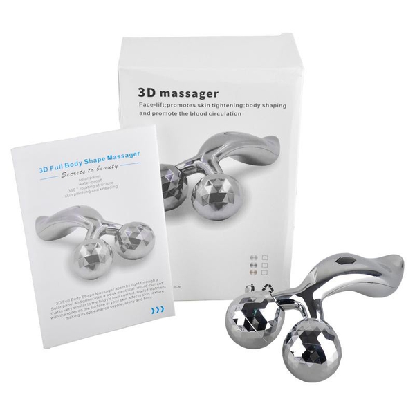 Dụng cụ cây lăn mặt Massage 3D Hàn Quốc - Massage cầm tay 3D Roller xoay 360 độ XC206