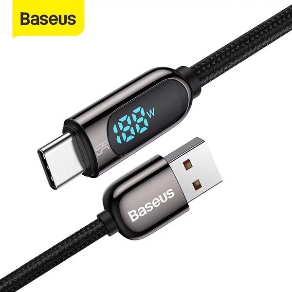 Cáp sạc nhanh có màn hình LED Baseus Display & Fast Charge Type C (40W, 5A, LED Display, Fast Charging/QC & Data Cable) - HLB452