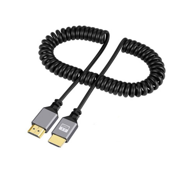 Cáp dây lò xo rút gọn truyền tín hiệu cho máy ảnh 4K60P HDMI ra HDMI 2.0 0.5m kéo dài 2.4M HLAA24S