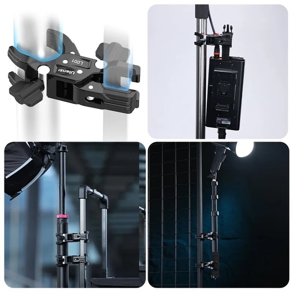 Ulanzi LC01 ngàm kẹp Super Clamp bằng kim loại 2 đầu với khả năng tải 5kg chính hãng