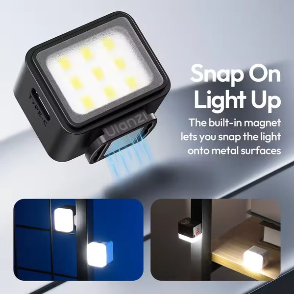 Đèn Led Cube Lite Ulanzi DG01 siêu nhỏ gọn công suất 1W tích hợp nam châm từ tính chính hãng