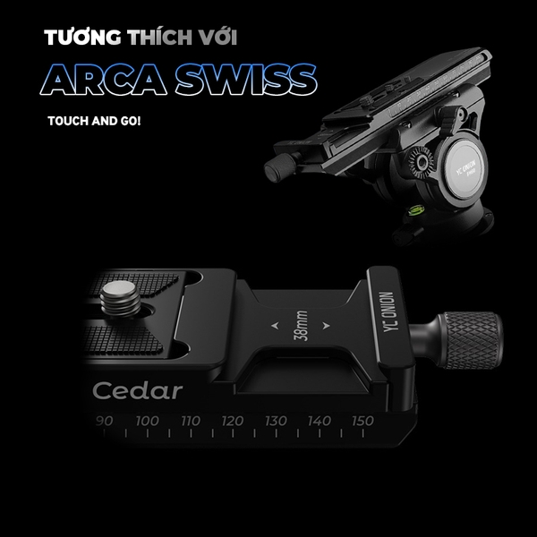 Bộ Kit Cedar MQ45 YC Onion 45mm Quick Release kèm tấm Plate chính hãng