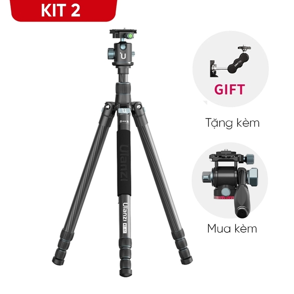 Ulanzi MT60 Chân Tripod chụp hình đa năng - Cao tối đa 1.62m độ chịu tải 10kg chắc chắn