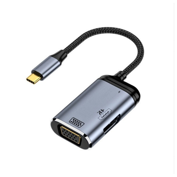 Hub Adapter hỗ trợ chip M1 M2 USB Type-C 3.1 thunderbolt 3/4 ra cổng HDMI/VGA/PD100W HL345