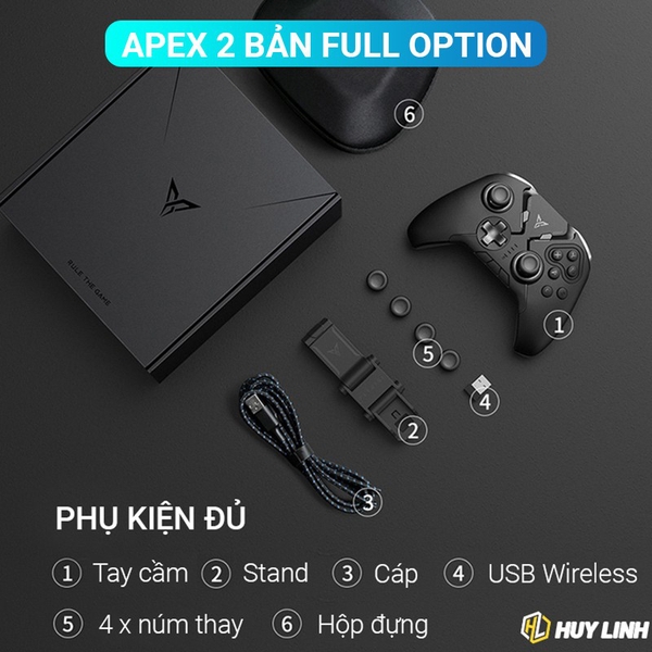 Gamepad đa nền tảng Flydigi Apex 2 Steam Version 2 đa nền tảng