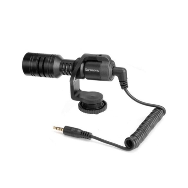 Micro shotgun thu âm dành cho máy ảnh DSLR và điện thoại Saramonic Vmic Mini ngàm 3.5mm chính hãng