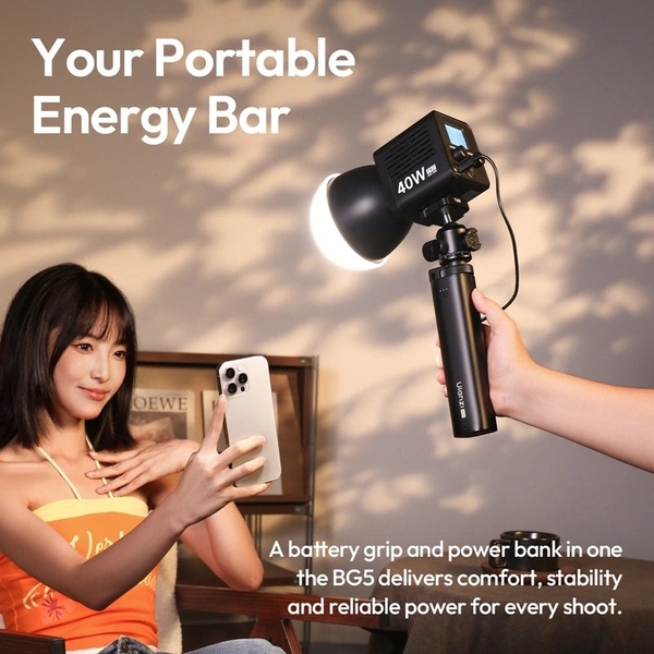 Ulanzi BG5 pin sạc dự phòng cho đèn Led Studio hỗ trợ PD Max 100W