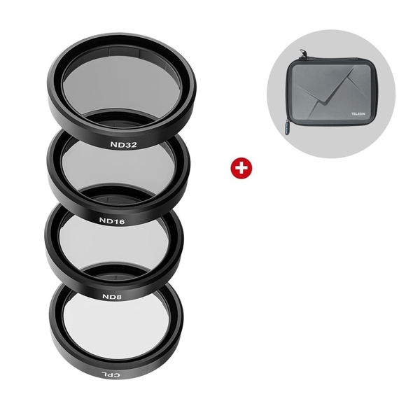 Bộ filters Telesin S5-FLT-06-TDJ CPL+ND8/16/32 dành cho camera Aciton4/3/5pro chính hãng