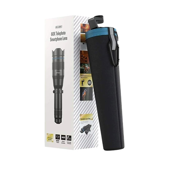 Ống kính,lens apexel tele 60x,chụp ảnh siêu xa,siêu zoom dành cho điện thoại