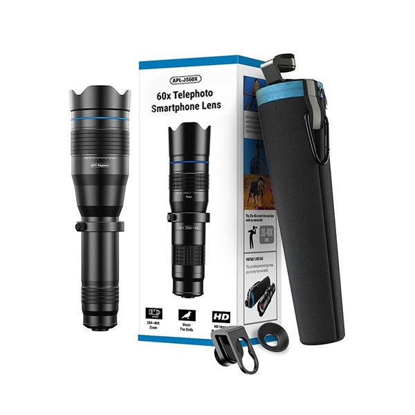 Ống kính,lens apexel tele 60x,chụp ảnh siêu xa,siêu zoom dành cho điện thoại