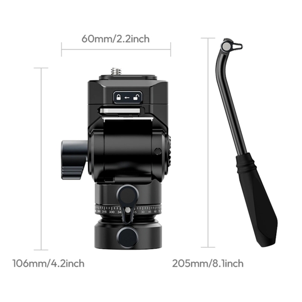 Đầu Tripod Ulanzi U190 II Uka Fluid Head đế tháo lắp nhanh cho máy ảnh DSLR tải trọng 4KG