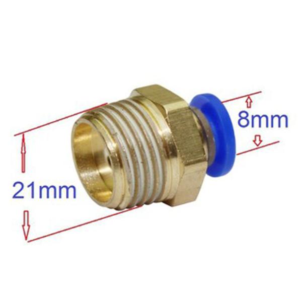 Răng ngoài ren 21/8 bằng đồng nối dây 8mm (21 ra 8mm)