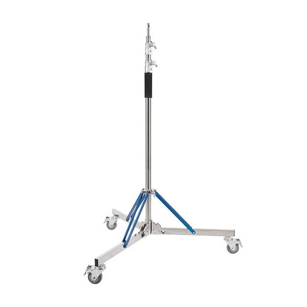 Chân treo đèn STD03 Pro di động inox 304 không gỉ cao cấp kèm bánh xe đẩy khả năng tải 30kg cao 3.2m