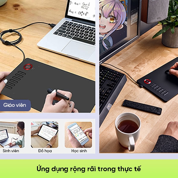 Bảng vẽ điện tử cảm ứng Veikk A15 Pro chính hãng - 12 phím custom cùng vòng xoay Dial