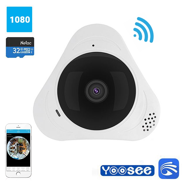 Camera Yoosee wifi ốp trần - Quay Panorama 360 toàn cảnh Full HD