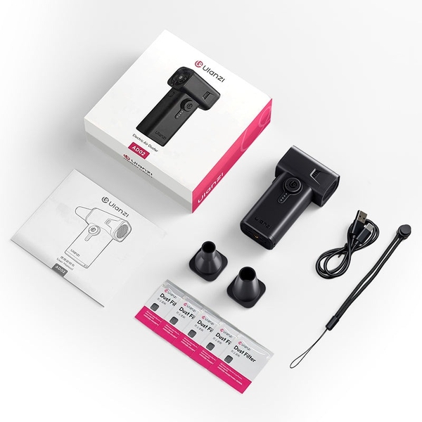 Ulanzi AD02 máy thổi khí nén cầm tay có tích hợp đèn pin chiếu sáng Công suất cao 170W, 130.000 vòng/phút