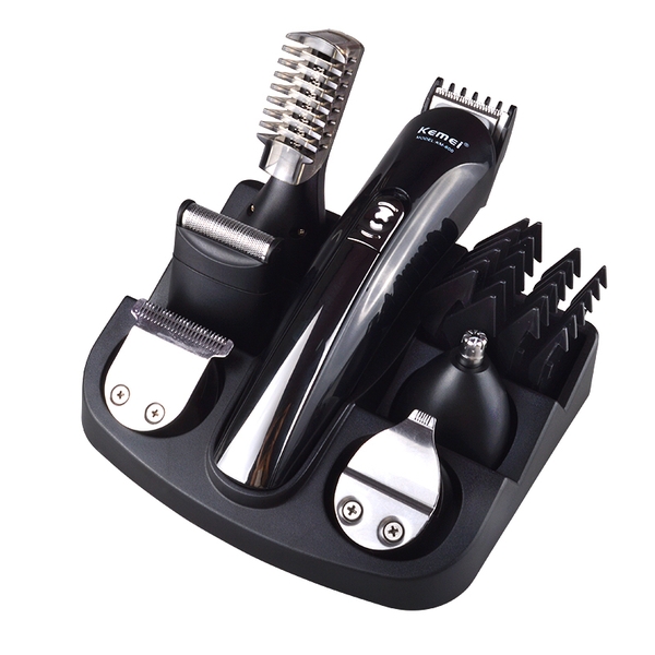 Bộ Tông đơ cắt tóc chuyên nghiệp Kemei KM600 11 IN 1- Đầy đủ 6 đầu khác nhau