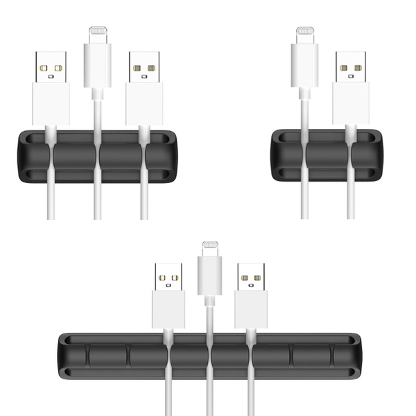 Bộ nẹp dây sạc dụng cụ silicon cố định 3 5 và 7 đầu dây sạc CM-03/CM-07 - Có sẵn mút dán