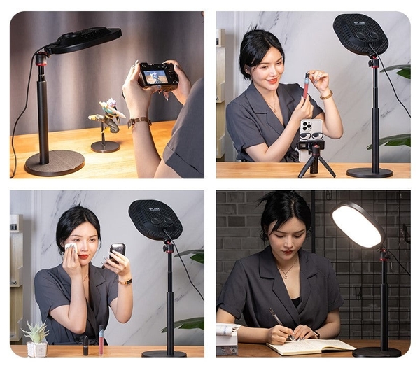 Đèn LED để bàn Vijim K7 - Kèm chân Tripod có thể điều chỉnh độ cao, Ballhead xoay 360 độ