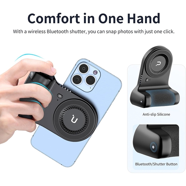 Tay cầm chụp hình cho điện thoại Ulanzi MA45 kết nối bluetooth tích hợp pin dự phòng 5000mAh