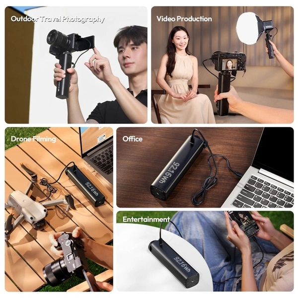 Ulanzi BG5 pin sạc dự phòng cho đèn Led Studio hỗ trợ PD Max 100W