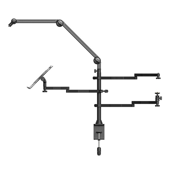 Vijim LS21 - Bộ Boom Arm cho NGƯỜI SÁNG TẠO đa chức năng đầy đủ nhất gắn toàn bộ đèn, micro, máy ảnh, Laptop