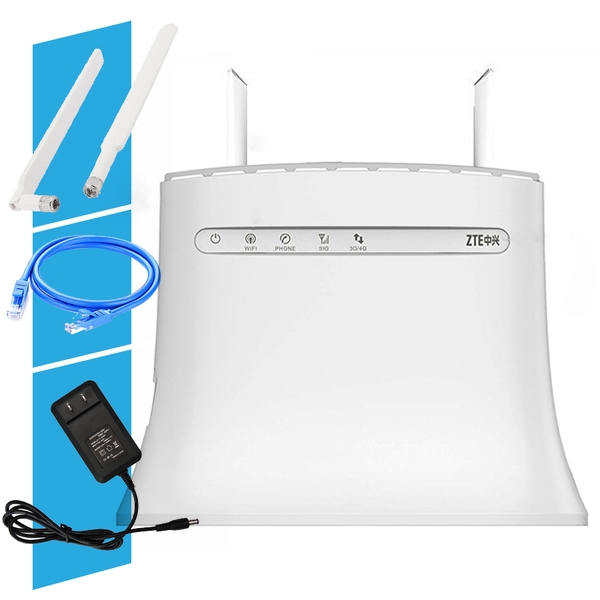 Bộ phát wifi 4G ZTE MF283U - LTE Cat 4 Hỗ trợ tốc độ 150Mbps 4 Cổng Lan 1 Wan hỗ trợ 32 thiết bị